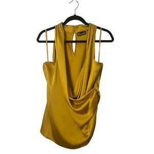 Women Large Halter Top Yellow New York and Company